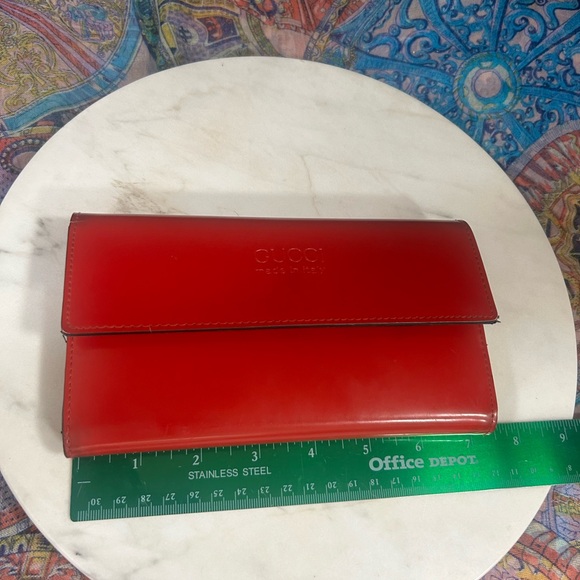 Gucci vintage 1959’s/60’s women’s red wallet - Picture 12 of 13